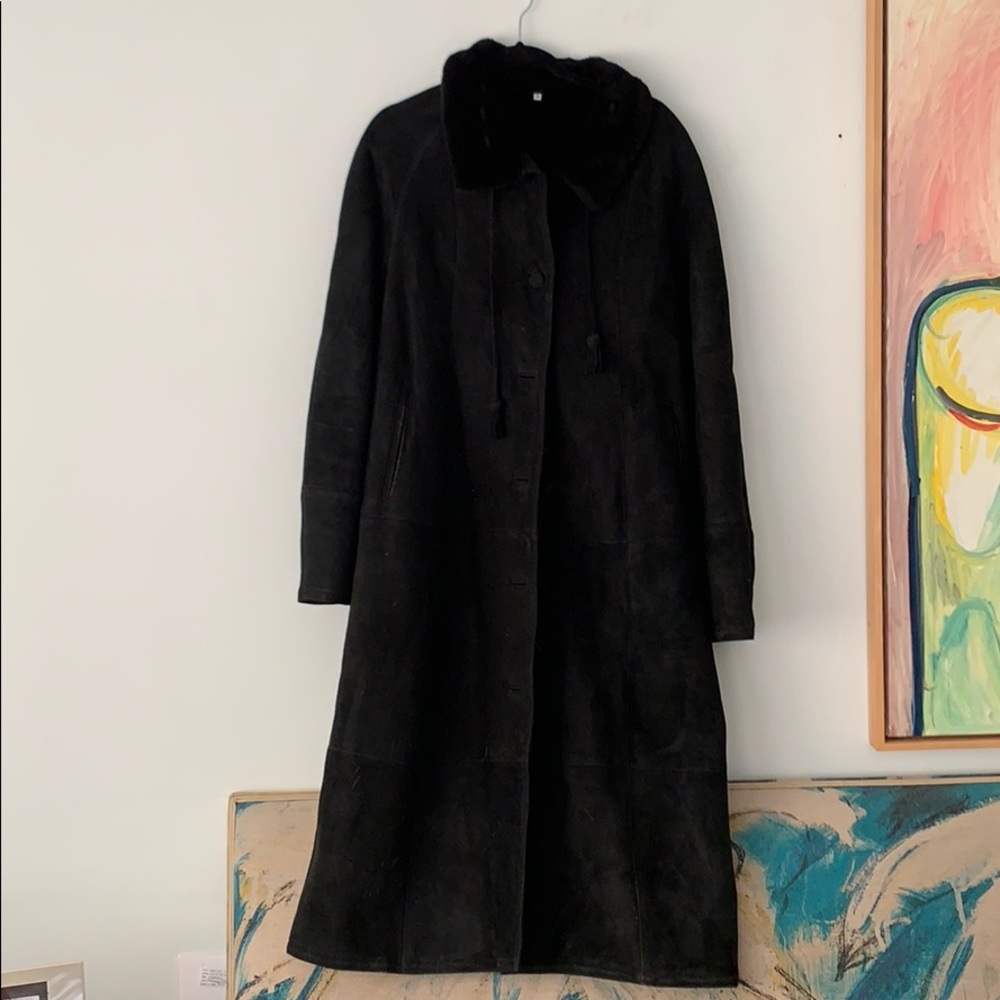Christia of Italy Black Shearling Coat